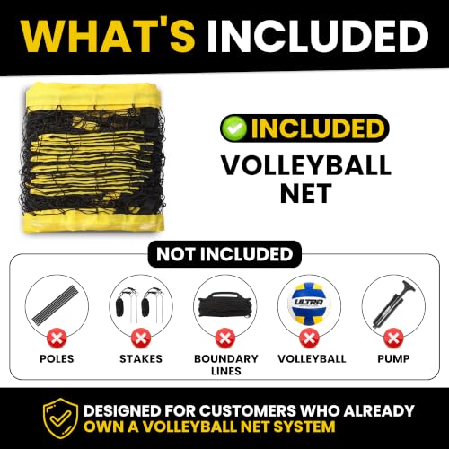 Regulation Size Volleyball Net - 32 FT Heavy Duty Outdoor