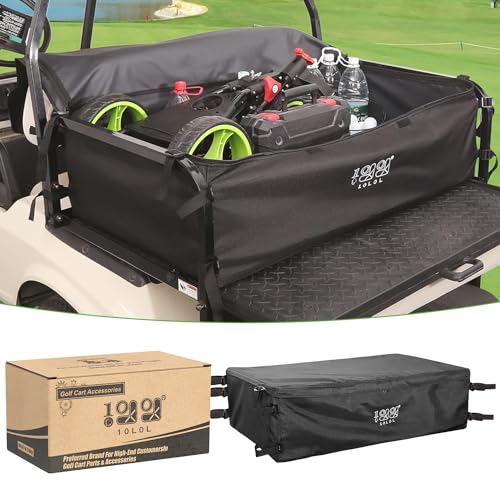 10L0L 4-Passenger Golf Cart Storage Bag - Dustproof Rear Seat Organizer for Yamaha, EZGO, Club Car