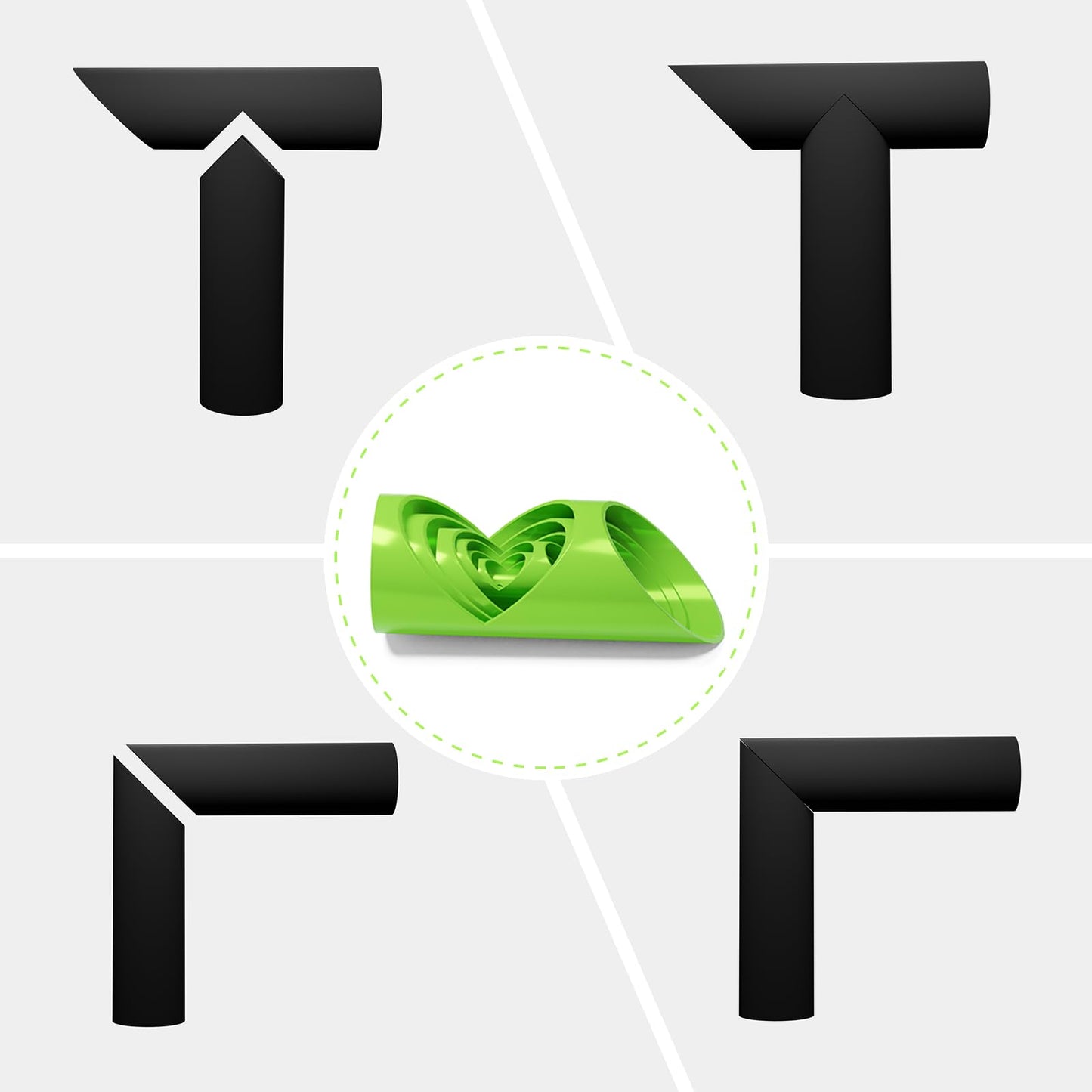 6PCS Foam Pipe Insulation Cutter Tool, Cutting Guide Clip Jig for Homes, Industries and Commercial Places, Versatile Foam Pipe Insulation Cutter Fixture 15mm, 22mm, 28mm, 40mm, 46mm, 53mm【Green】