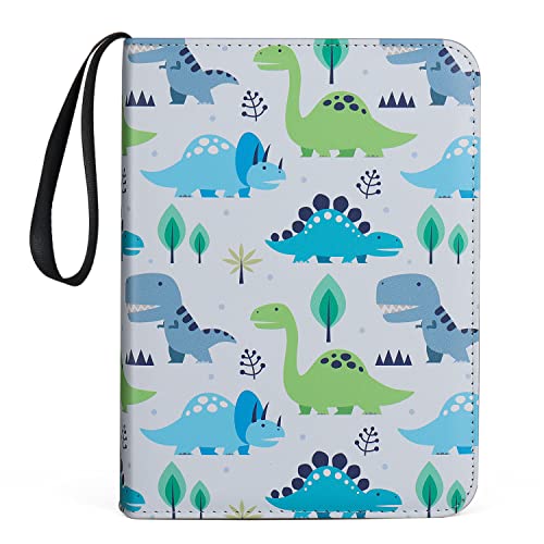 Dinosaur Pattern 4-Pocket Trading Card Binder for 400 Cards