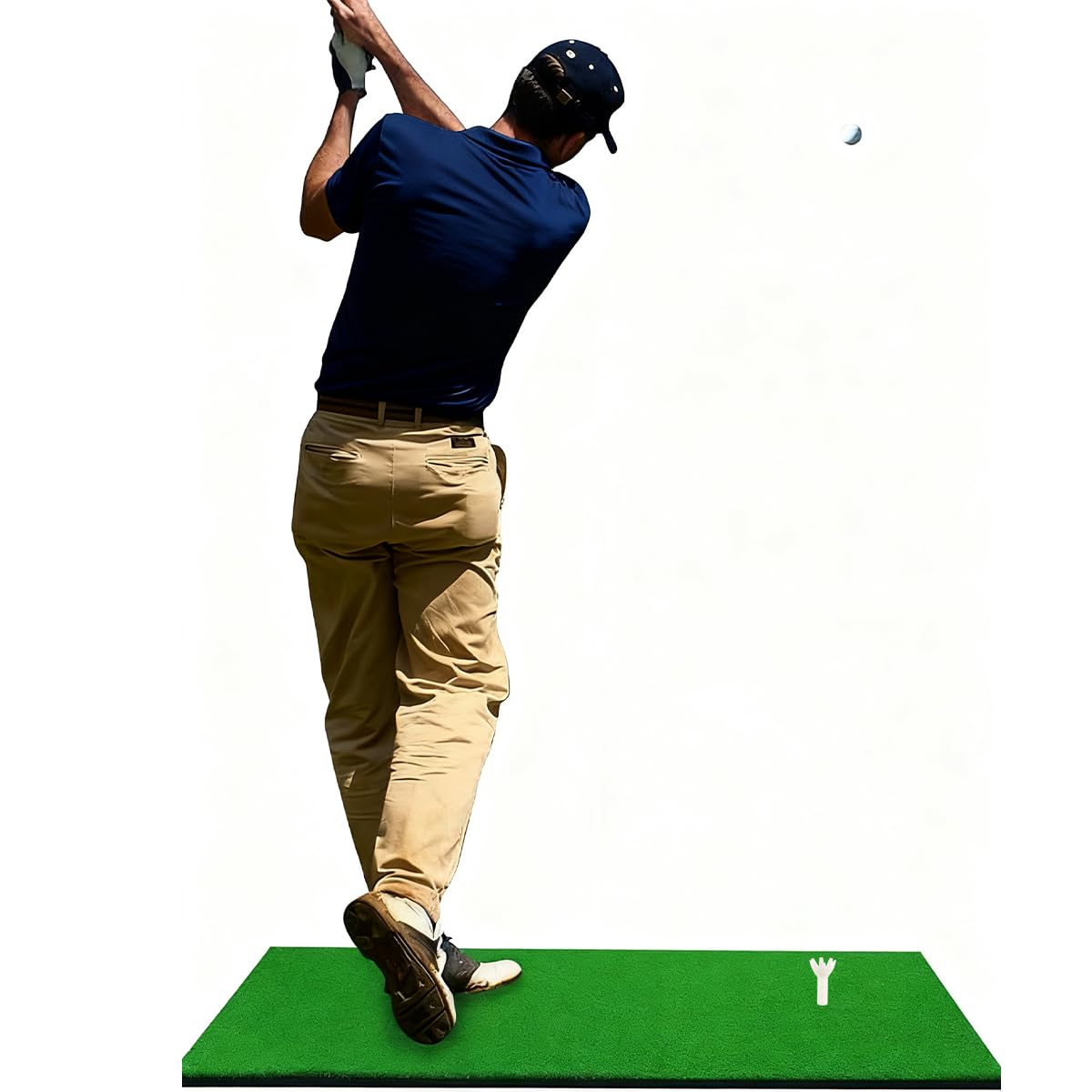 Scott Edward Adjustable Golf Practice Tees Durable Rubber Tee Indoor and Outdoor for Driving Range and Practice Mat for Men and Women Golfer(3pcs Packed)