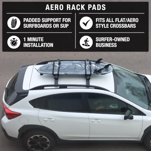 Surfboard & SUP Aero Roof Rack Pads - Set of 2, 17"