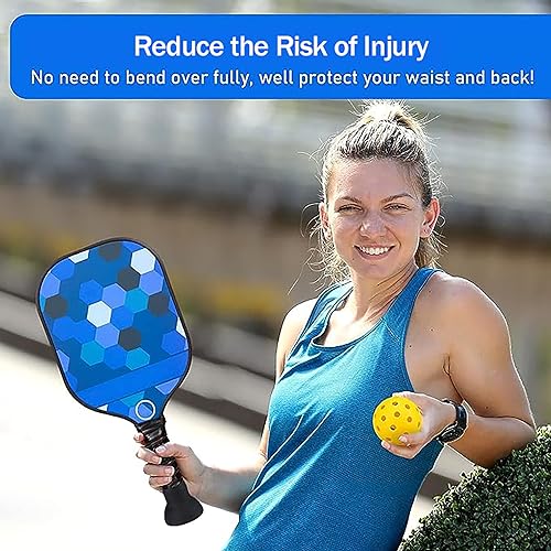 Pickleball Ball Retriever - Silicone Paddle Picker - Black - 1 Pack
