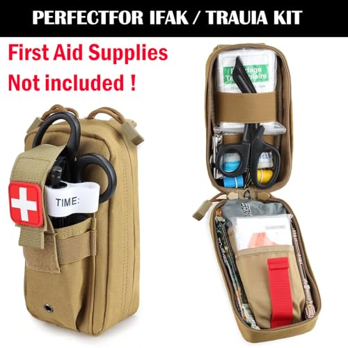 TANSOLE Small Molle First Aid Pouch Trauma Medical Bag Tactical Belt Organizer
