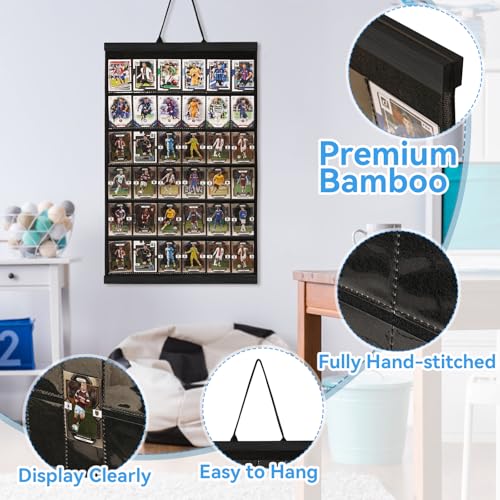 Famaster 36 Card Display Case – 3.74x2.72in Graded Card Wall Rack, Black