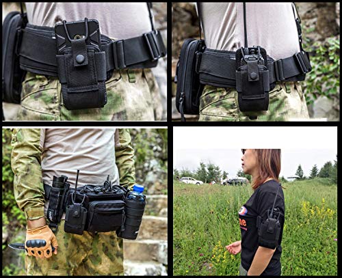 Molle Radio Holder Pouch Case for Duty Belt - Black