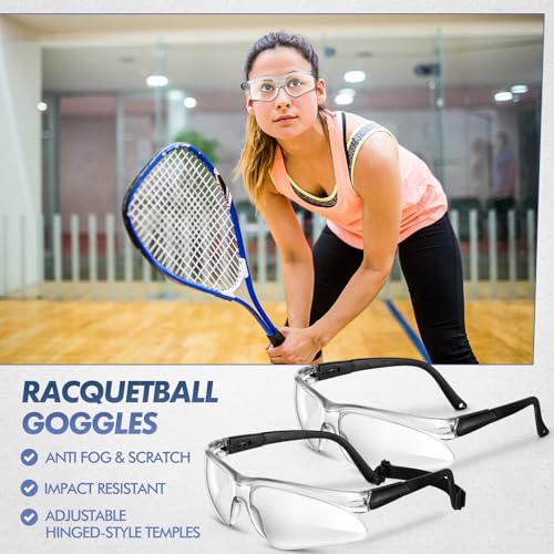 3-Pack Anti-Fog Sports Goggles - Protective Eyewear for Basketball, Racquetball, & More