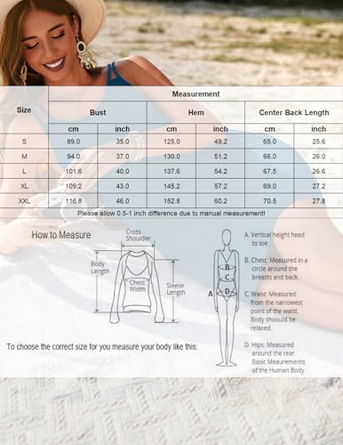 Womens Spaghetti Strap Swimsuit Coverup with Pockets - B-Lapis Lazuli, X-Large