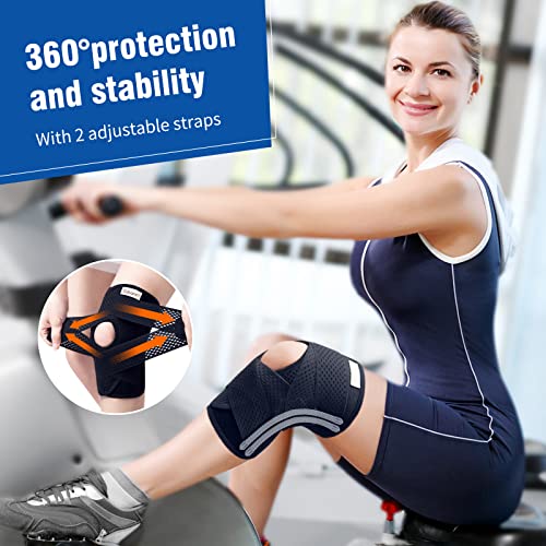 Galvaran Black XX-Large Breathable Knee Brace for Meniscus, ACL, MCL Support