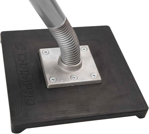 CHAMPRO Brute Batting Tee - Spring-Loaded Design with Flexible Top & Weighted Base | Adjustable Height for Baseball & Softball