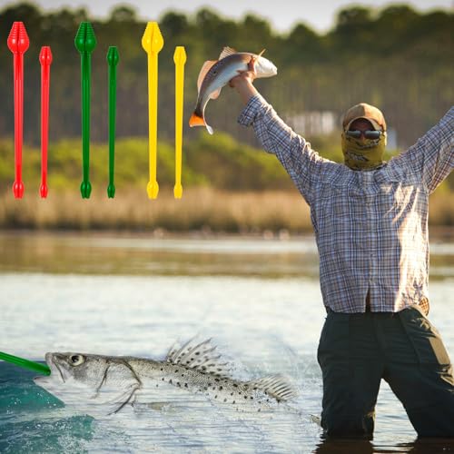6-Pack Fishing Hook Remover Tool - Double-Head Plastic Extractor