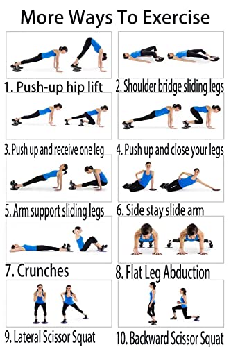 Dual Sided Gliding Discs - Core Fitness Trainer - Blue