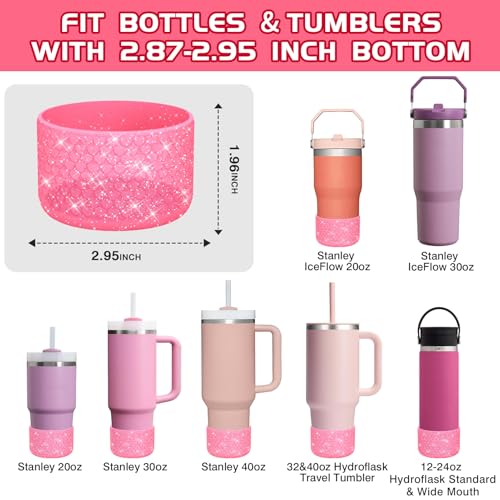 Silicone Boot Sleeve with Heart Design for Water Bottles