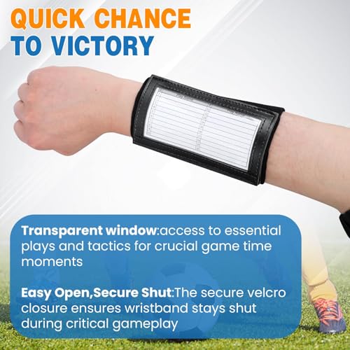 Football Wristbands for Plays - Youth Arm Bands with 3 Compartments