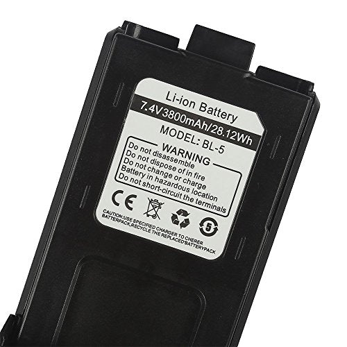 BAOFENG BL-5L 3800mAh Extended Battery with DC Port for UV-5R Series Radios