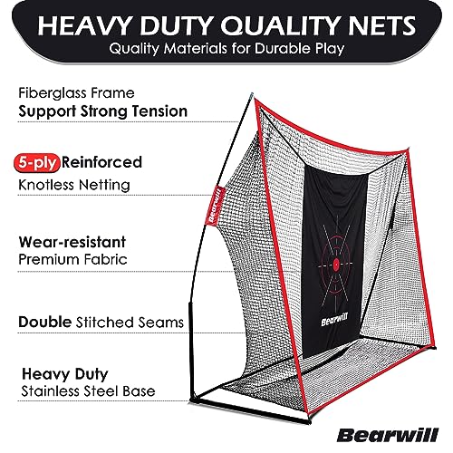10x7ft Heavy Duty Golf Practice Net with Mat and Accessories