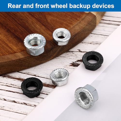 6-Piece Bicycle Wheel Axle Nut Set - M8, M9.5, M10