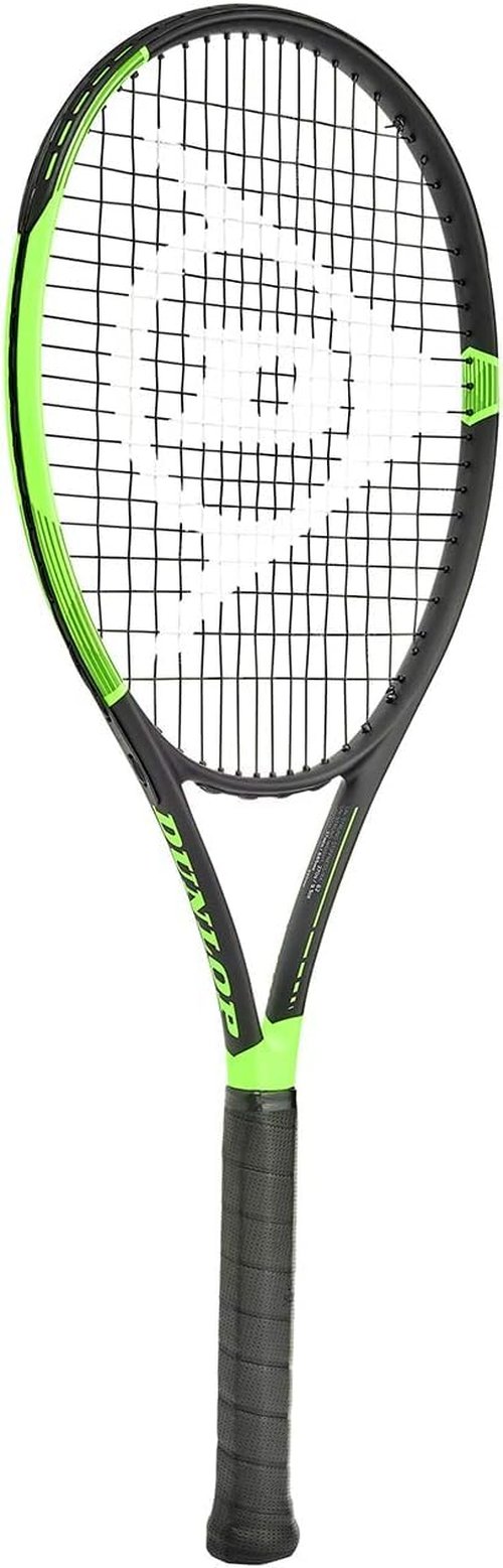 Dunlop Sports Elite 270 Pre-Strung Tennis Racket, 1/4 Grip, Black/Green