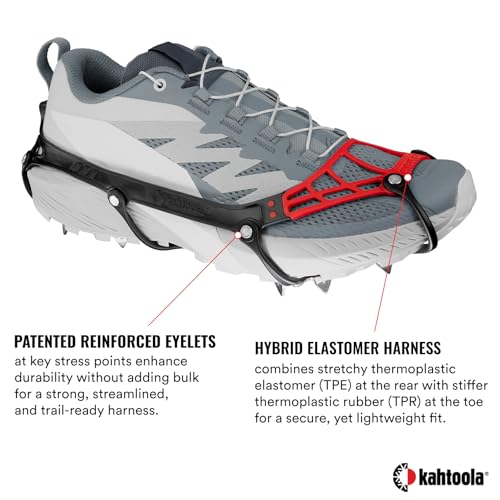 Microspikes Ghost Traction for Winter Trail Running - Lava Large