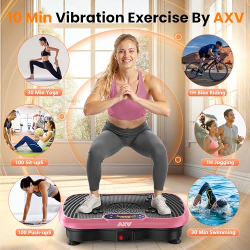 Vibration Plate Fitness Machine - 200W Bluetooth - Slim Pink