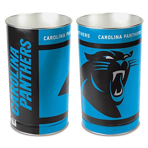Carolina Panthers NFL Wastebasket - 15-Inch Metal Can