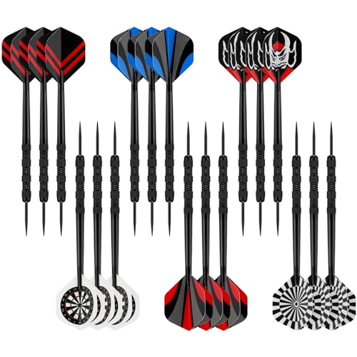 Accmor Metal Tip Darts, Steel 14 Grams Professional Darts Set, for