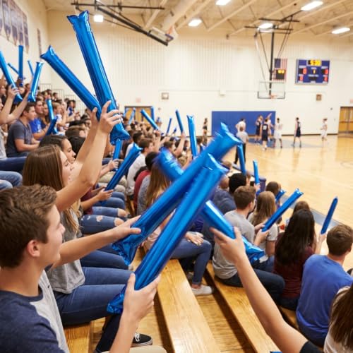 32pcs Blue Inflatable Thunder Sticks - Noise Makers for Sports
