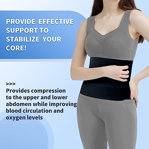 CANMIUS Black M Post-Surgery Abdominal Binder Belly Support 30-45"