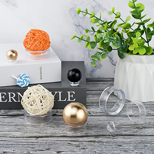 12-Piece Clear Acrylic Sphere Stand Set - Small, Medium, and Large Holders