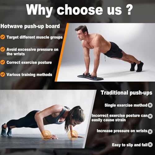 Push Up Board for Home Gym - Portable Black-Grey Strength Training Equipment