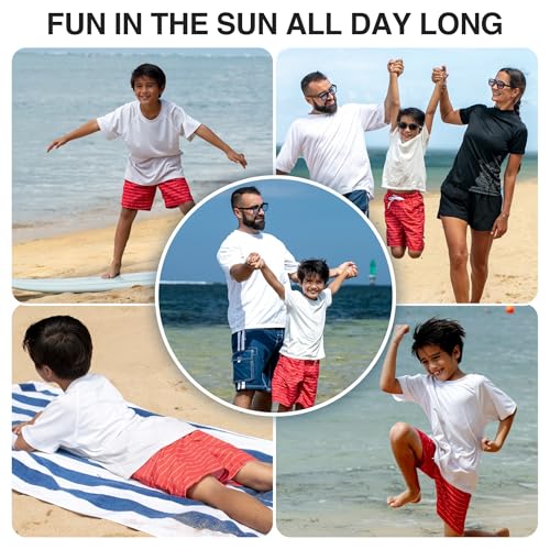 Boys' Quick Dry Swim Trunks - UPF 50+ Line Up Red - Size 3T