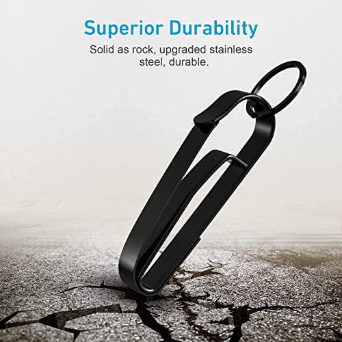 2-Pack Quick Release Duty Belt Key Holder with Key Rings for Professionals