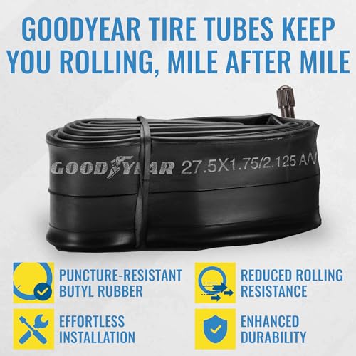 Bicycle Tube 27.5 x 1.75/2.125 - Durable Butyl Rubber for Cycling