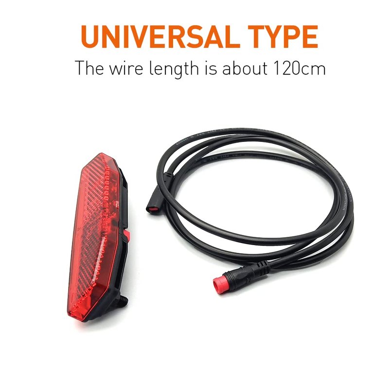Ebike Rear Tail Light,Ebike 6V-60V LED Riding Tailight,Motorcycle Led Light Equipment Waterproof Connector for Electric Bike Accessories (Waterproof Plug)