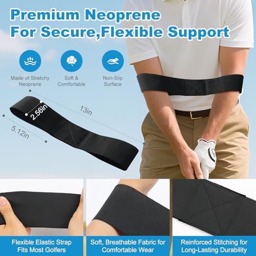 Golf Grip Trainer with Swing Band - Ergonomic Training Aid