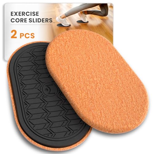 Core Sliders for Home Gym Fitness - 2PCS Oval Sliding Discs