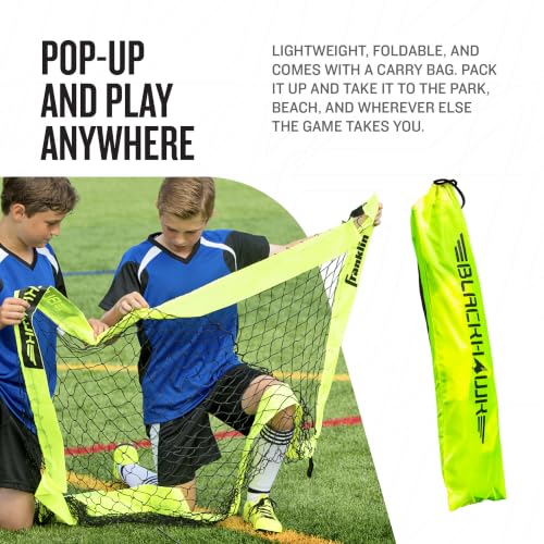 Portable Pop Up Soccer Goal for Youth & Adults - Blackhawk