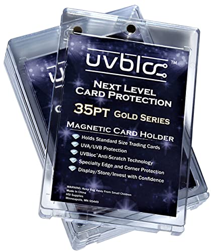 One Touch Card Holder - 5 Pack 35pt Magnetic Sleeves for Sports Cards