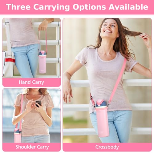 Adjustable Water Bottle Strap for Owala - Pink
