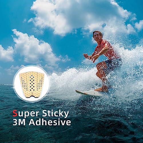 Abahub 9-Piece Surf Traction Pad with Tail Kicker - EVA Grip for Surfboards