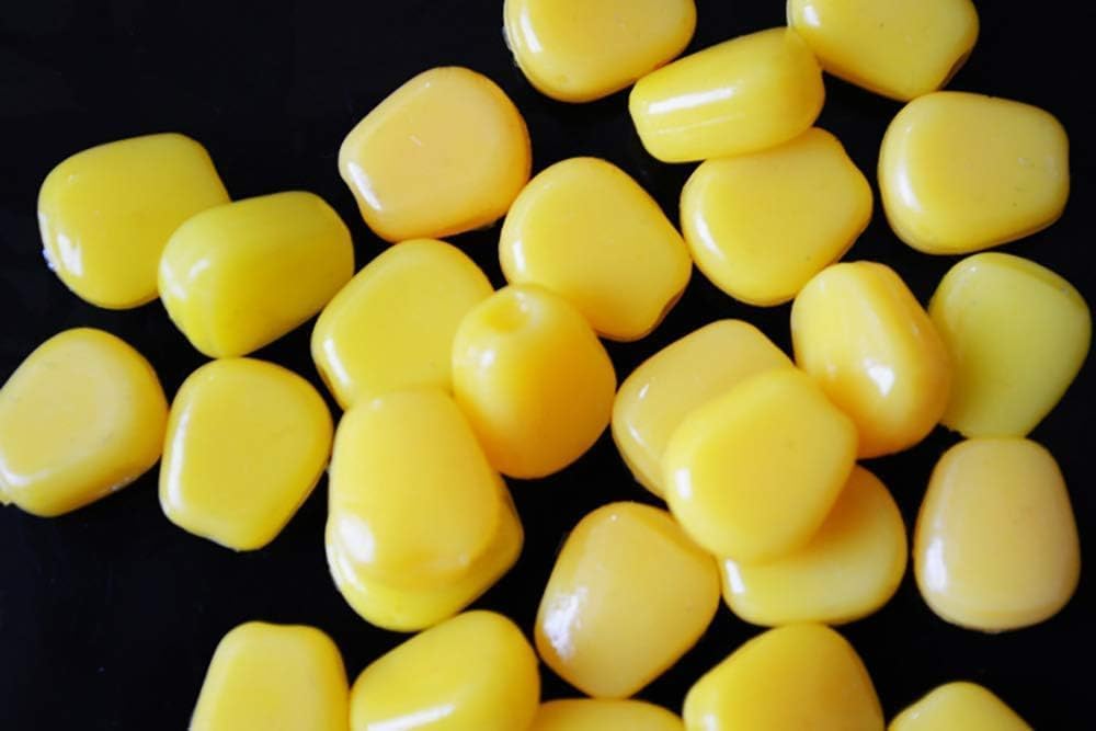 100 pcs TPR Simulation Fake Corn Soft Baits Corn Carp Fishing Lures Floating Baits with Corn Shape for Carp,Trout Fishing,Cat Fish
