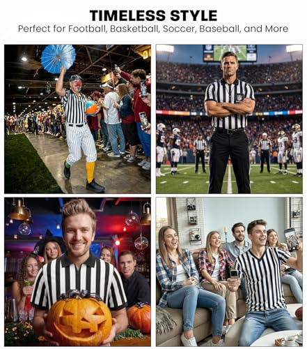 Athletic Fit Referee Shirt for Men - Quarter Zipper, X-Large