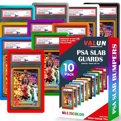 10 Pack PSA Slab Guards - Durable TPU Protector for Graded Cards