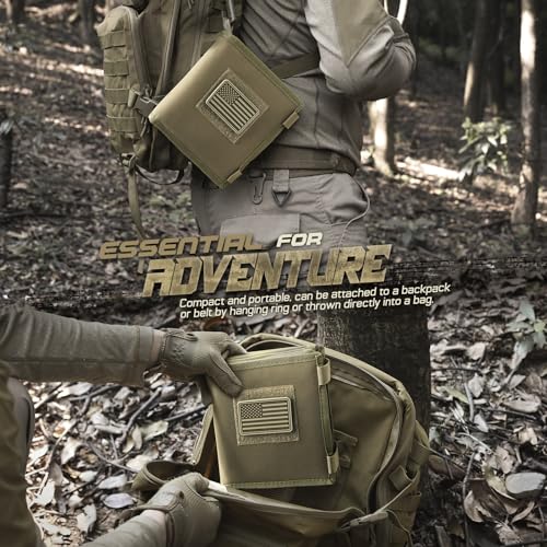 LIVANS Coyote Tan Map Case Holder for Outdoor Land Navigation 13x10"