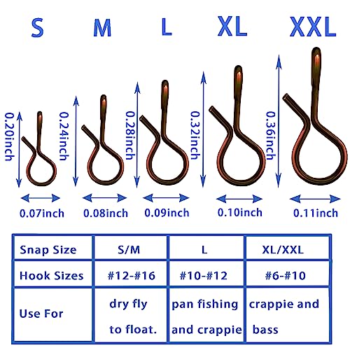 Quick Change Fly Fishing Snaps - Stainless Steel, 50pcs 0.32inch