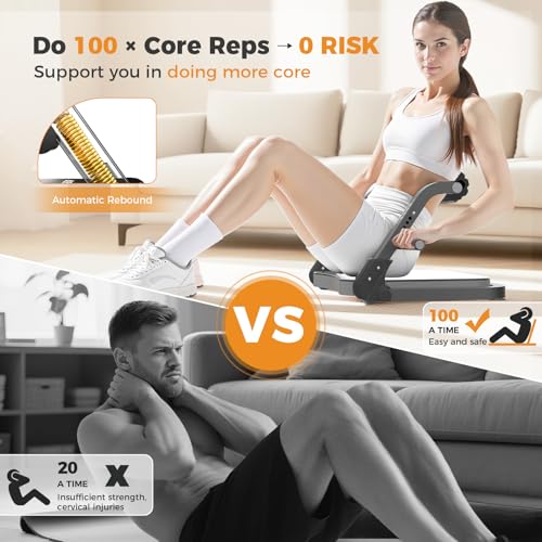 Adjustable Ab Machine with 3 Resistance Levels - Gray