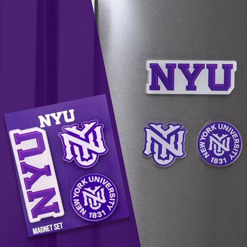 NYU Violets Acrylic Magnet Set - 3 Unique Designs