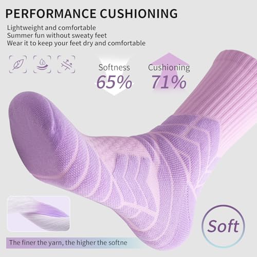 Men's Performance Cushioned Basketball Socks - Large Multi-colored