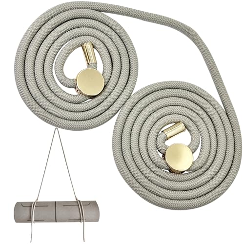 Adjustable Yoga Mat Strap - 8MM Paracord Carrier - Gray
