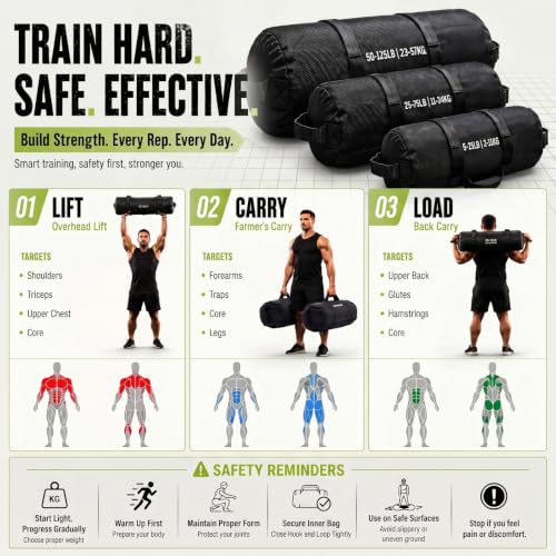 Medium Adjustable Workout Sandbag for Core Strength Training